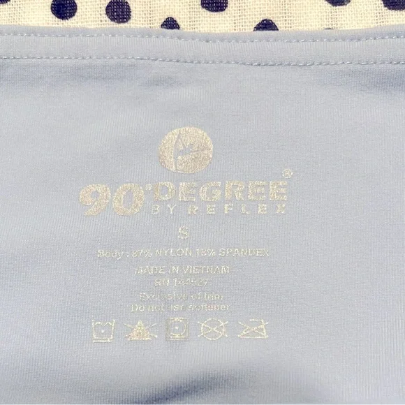 90 Degree by Reflex Lux Collection Capri Leggings Shadow Blue Size Small NWT - Picture 4 of 5